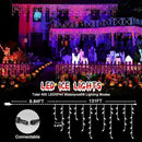 Hezbjiti 400LED Halloween Lights Purple Orange Icicle Lights 32.8FT Halloween String Lights Outdoor Decoration 8 Modes 75 Drops Fairy Lights for Eaves Party Yard Garden Halloween Decor by GreenHaven Gardens