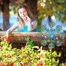 Peacock Wind Spinner Outdoor, Standing Wind Sculpture Yard Art Decorations, Metal Windmill for Patio Lawn & Garden Decor (1pcs-Blue Green) by GreenHaven Gardens