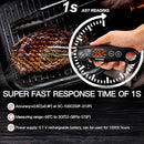 1-Second Rapid and Accurate Meat Thermometer - Waterproof Multifunctional Kitchen Food Thermometer, Ideal for Frying, Smoking, Grilling and More (Black) by TinyTreasures Baby Boutique