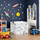 HIYAGON Rectangular Space Basket for Boys Kids Baby Storage Basket Storage Bin Organizer Box Room Decor(Spaceships) by TinyTreasures Baby Boutique
