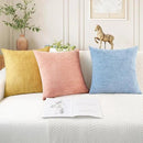 CaliTime Throw Pillow Covers Decorative 16 X 26 Inches Pack of 2 Cozy Chenille Cushion Cases for Couch Sofa Bed Living Room Home Baby Blue by CozyNest Decor