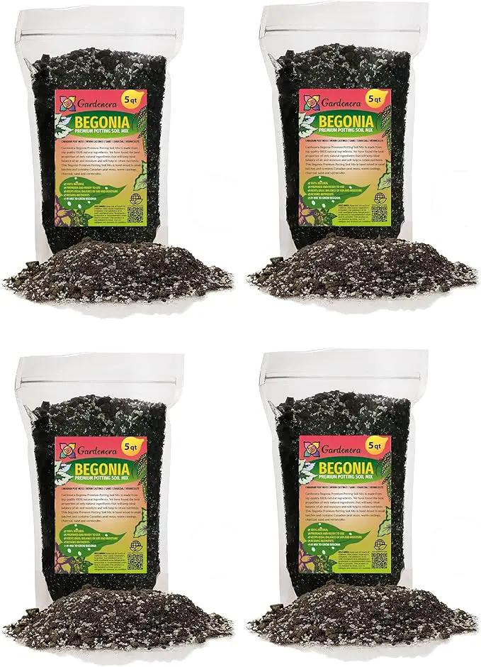 Begonia Potting Mix - Unlock Robust Growth and Enchanting Blossoms with Our High-Performance Formula - 20 Quart