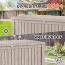 150 Gallon Outdoor Storage Cabinet, Large Outdoor Storage Box for Patio Furniture Covers, Cushion Pillows, Waterproof Deck Box with Lockable Lid for Garden Tools, Pool Accessories, Taupe by CozyNest Decor