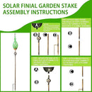 Solar Garden Lights, Decorative LED Flame Garden Stakes, Hand Blown Glass and Outdoor Waterproof Glass Stakes (Green) by GreenHaven Gardens