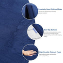 Baby Play Mat for Floor,1.3" Thick Memory foam Tummy Time Mat,Soft Coral Velvet Nursery Rug,Extra Large Non Slip Crawling Mat for Toddlers,Infants,kids,oga,Tatami Style for Living Room(Royal Blue) by TinyTreasures Baby Boutique