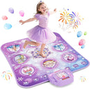 Dance Mat Toy for 3-12 Year Old Girls, Electronic Dance Pad with Wireless Bluetooth,Frozen 8-Button Music Princess Toys Play Mat for Kids with LED Light, Built-in Music, Toddlers Birthday Gift Ages 3+ by TinyTreasures Baby Boutique