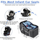 Infant Car Seat Travel Bag for Airplane Compatible with All Nuna Pipa Car Seat and Base,Chicco KeyFit 30 and Base, Padded Car Seat Bags for Air Travel,Car Seat Gate Check Bag with Side Pocket, Gray by TinyTreasures Baby Boutique