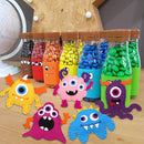 CiyvoLyeen Little Monsters Craft Kit Adopt A Monster Felt Plush DIY Sewing Art Educational Toys Monster Craft Gift Learn How to Sew for Beginners Set of 12 Sewing Kits by TinyTreasures Baby Boutique
