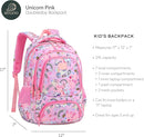 Elementary School Backpack for Girls | Doubleday Collection | 17" Unicon Pink Design | Tailored for Young Teens by TinyTreasures Baby Boutique
