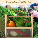 Garden Hod Harvest Basket Garden Harvesting Basket 12 x 10 x 7.5 Inch Pine and Metal Mesh Gardening Hod with Wood Handle for Flower Vegetable Fruit Gathering Supply Gift for Gardener by GreenHaven Gardens