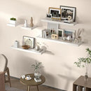 Floating Shelves for Wall, 72"W x 9.3"D x 1.5"H, Long Wooden Wall Mounted Display Shelves with Invisible Brackets for Living Room, Bedroom, Bathroom, Kitchen Decor and Storage, Set of 1, White by CozyNest Decor