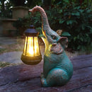 JOYBEE Garden Statues Elephant with Solar Lantern Outdoor Decor-Elephant Solar Figurines Lights Decorations for Patio Yard Lawn Ornaments-Gifts for Birthday Easter Housewarming by CozyNest Decor