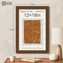 VCK 12x18 Picture Frame 3 Pack, Brown Wood Poster Frame with Exclusive Wood Grain, Wall Mounting Hanging by CozyNest Decor