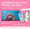 Cookie Box Crochet Kit for Beginners - Learn to Craft Amigurumi Stuffed Animals - Knitting Gift for Kids and Adults - Beginner-Friendly Yarn - Stitch-by-Stitch Video Tutorial - Bunny Lola by TinyTreasures Baby Boutique