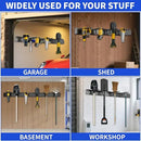 Garage Organization Tool Organizer Wall Mount, 48inch Heavy Duty Garden Tool organizer Storage System, Easy Install With 6 Adjustable Bilayer Hooks, For Garage, Basement, Shed, Workshop(Black) by GreenHaven Gardens