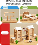 105Pcs Wooden Building Blocks Construction Set for Kids Ages 3-8,Preschool Learning Toys for Toddlers, Boys & Girls Birthday Gift, Educational STEM Toy by TinyTreasures Baby Boutique