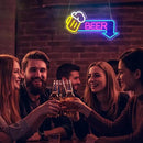 Beer Neon Signs Led Beer Neon Sign for Wall Decor Dimmable Bar Led Sign Neon Sign for Man Cave Bedroom Home Bar Shop Pub Bistro Party Game Room Decor Gifts by CozyNest Decor