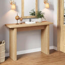 AVZEAR 43.3" Mid Century Narrow Entryway Console Table, Modern Fluted Wood Couch Table Behind Sofa Long and Skinny for Living Room Hallway Entrance Foyer (Natural) by CozyNest Decor