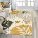 LLahome Boho 3x5 Washable Area Rug - Small Non-Slip Low-Profile Soft Rugs for Bedroom Living Room, Ultra-Thin Botanical Print Indoor Modern Carpet for Entryway Laundry Room Kitchen Office, Tan by TinyTreasures Baby Boutique