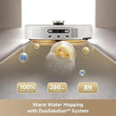 Mova V50 Ultra Complete Robot Vacuum and Mop Self-Cleaning, 24,000 Pa Suction, Liftable Navigation with Obstacle Overcoming and Warm Water Mopping with DuoSolution System Designed for Pets, White by CozyNest Decor