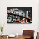 RyounoArt New York City Pictures Wall Art NYC Skyline Canvas Paintings Brooklyn Night Cityscape Prints Wall Decor Framed 20x36 Inch by CozyNest Decor