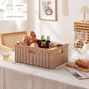 OIAHOMY Wicker Basket, Paper Shelf Basket with Built-in Handles, Rectangular Wicker Storage Bin for Pantry, Shelves, 1 Pack-Yellow by TinyTreasures Baby Boutique