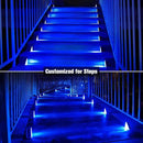 VOLISUN Solar Stair Lights 12 Pack, Solar Step Lights Outdoor Waterproof IP67, LED Outdoor Step Light,Outdoor Light Decor for Garden Stair, Deck, Front Step and Front Porch（Blue Lighting） by GreenHaven Gardens