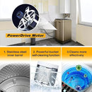 Portable Washing Machine 2.3 Cu. Ft. Full-Automatic Compact Washer Machine for Apartment, 10 Wash Program Small Portable Washer for Dorm, Apartment, RV, Home, Golden by CozyNest Decor