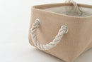 Organization and Storage Basket for Gifts Empty - 12x8x5.2 inch Small 6 Pack Collapsible Storage Box for Organizing, Fabric Storage Cubes for Cloth Books Laundry Canvas(Beige) by TinyTreasures Baby Boutique