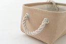 Organization and Storage Basket for Gifts Empty - 16x12x8 inch Large 4 Pack Fabric Storage Cube Collapsible Baskets for Shelves with Handles, Storage Box for Cloth Books Laundry Canvas(Beige) by CozyNest Decor