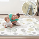 Foldable Baby Play Mat, PIGLOG 0.6 inch Waterproof Playmats for Babies and Toddlers Kids, Safe Foam Playmat for Tummy Time, 50“x50” Playpen Mat, Reversible Portable Baby Floor Mat for Infant, Circle by TinyTreasures Baby Boutique