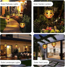 Peacock Hot Air Balloon Hanging Solar Lantern Lights, Flickering Flame Solar LED Candle Lights Outdoor Garden Decorative Metal & Glass Waterproof Lanterns for Yard Patio Farmhouse Decoration by GreenHaven Gardens