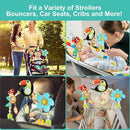 Adjustable Arch Bassinet Toys for Infant & Toddlers, Stroller Arch, Baby Crib Toys with Fascinating Hanging for Stimulating Baby’s Senses and Developing Motor Skills by TinyTreasures Baby Boutique