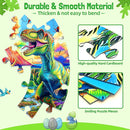 ZIZZ Dinosaur Floor-Puzzles Toy for Kids: 70Piece Dinosaur Puzzle for Kids Age 3 4 5 6 7 8 Year Olds Boy Learning & Educational Games Toys Toddlers Best Gifts for Birthday Christmas by TinyTreasures Baby Boutique
