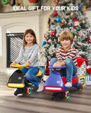FanttikRide 6V N7 Classic Electric Wiggle Car with Pedal, Rechargeable Battery, Ride on Toys, Swing Car, 2 Speeds, Anti-Rollover, Flashing Light Wheels, Bluetooth, for Ages 3 and Up, 150 Lbs, Yellow by TinyTreasures Baby Boutique
