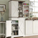 72'' Kitchen Storage Pantry Cabinet, Tall Storage Cabinet with 8 Door Shelves, 2 Cabinets and 1 Drawer, Freestanding Cupboard for Kitchen, Dining Room, Bathroom, Laundry, Off White by CozyNest Decor