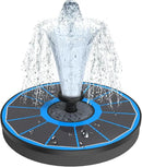 Solar Fountain Upgraded High Efficiency Glass Solar Panel, Solar Bird Bath Fountains with Flower No Battery,Solar Water Pump Fountain for Bird Bath Garden Small Ponds Outdoor Décor(Blue) by GreenHaven Gardens