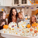 Fall Party Supplies - 60Pcs Autumn Thanksgiving Plates and Napkins Pumpkin Maple Leaf Table Decorations for Fall Birthday,Thanksgiving Party by CozyNest Decor