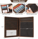 Jack&Chris Leather Passport Holder RFID Blocking Passport Travel Wallet Cover Case for Men Women Brown JC17 by TinyTreasures Baby Boutique