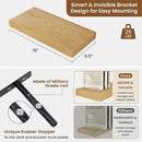 fuqing Floating Shelves for Wall, Bathroom Shelf Wall Mounted for Storage, Shelves with Invisible Bracket for Bedroom, Kitchen, Living Room, Farmhouse Small Book Shelf, 16 Inch Set of 2, Oak by CozyNest Decor
