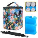 Breastmilk Cooler Bag with Ice Pack Fits 4 Baby Bottles Up to 9 Ounce Insulated Baby Bottle Bag Breast Milk Cooler on The Go with Strap Baby Bottle Cooler Bag for Nursing Mom Daycare or Travel by TinyTreasures Baby Boutique
