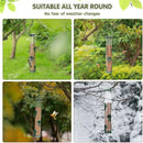 MIXXIDEA 2PK Metal Wild Bird Feeder Bird Feeders for Outdoors Hanging 6 Port Tube Bird Feeder Transparent Finch Feeder with Steel Hanger Green by CozyNest Decor