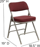 Flash Furniture 4 Pack HERCULES Series Premium Curved Triple Braced & Double Hinged Burgundy Fabric Metal Folding Chair by GreenHaven Gardens