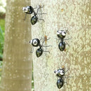 Metal Yard Art Garden Decorative Cute Ant Outdoor Wall Sculptures - Set of 4 Black by GreenHaven Gardens