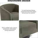 Swivel Barrel Accent Chair, Modern Round Chenille Fabric Arm Chair for Living Room, Bedroom, Comfy Club Reading Chairs for Adults（Chenille Fabric, Tan, Set of 1 by CozyNest Decor