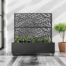 Casaphoria Metal Raised Garden Bed with Trellis and Wheels, 47"x47"x16" Planter Box for Climbing Plants, Vegetables & Vines, Features Drainage Holes and Privacy Screen (Black-Spring) by GreenHaven Gardens