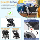 ZZM Double Stroller Organizer for Bob Duallie and Baby Jogger City Mini GT2, Double Baby Stroller Accessories with 2 Cooler Pockets, Parent Console Double Jogging Stroller Organizer(Empty Bag) by TinyTreasures Baby Boutique