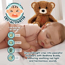 Gemma Joy Bedtime Baby Soothers for Sleep, Cry Activated Heartbeat Stuffed Animal for Baby, Newborn, Calming Light, Lullaby Music, White Noise, Shush, Mother’s Heartbeat - (Brown Bear, Rechargeable) by TinyTreasures Baby Boutique