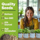 HOME GROWN Indoor Herb Garden Kit w/Glazed Ceramic Pot - Easy-to-Grow Kitchen Window Gardening Starter Set - Unique Housewarming Gift for Women, Mom, Gardeners, Friend, Her, Mother by GreenHaven Gardens