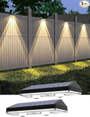 Solar Fence Lights,RGB & Warm White & 6 Colors Lens LED Dusk to Dawn Deck Light, Fence Solar Lights Outdoor Waterproof, Solar Outdoor Lights for Backyard/Railing/Wall/Step/Patio/Pool Set of 2 by GreenHaven Gardens